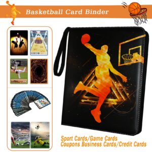 Basketball Cards Binder 900 Pockets, Trading Cards Holder Card Collectors Album,Trading Card Binder 9 Pocket with 50 Removable Sleeves for Basketball Card and Sports Card