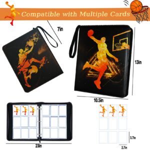 Basketball Cards Binder 900 Pockets, Trading Cards Holder Card Collectors Album,Trading Card Binder 9 Pocket with 50 Removable Sleeves for Basketball Card and Sports Card