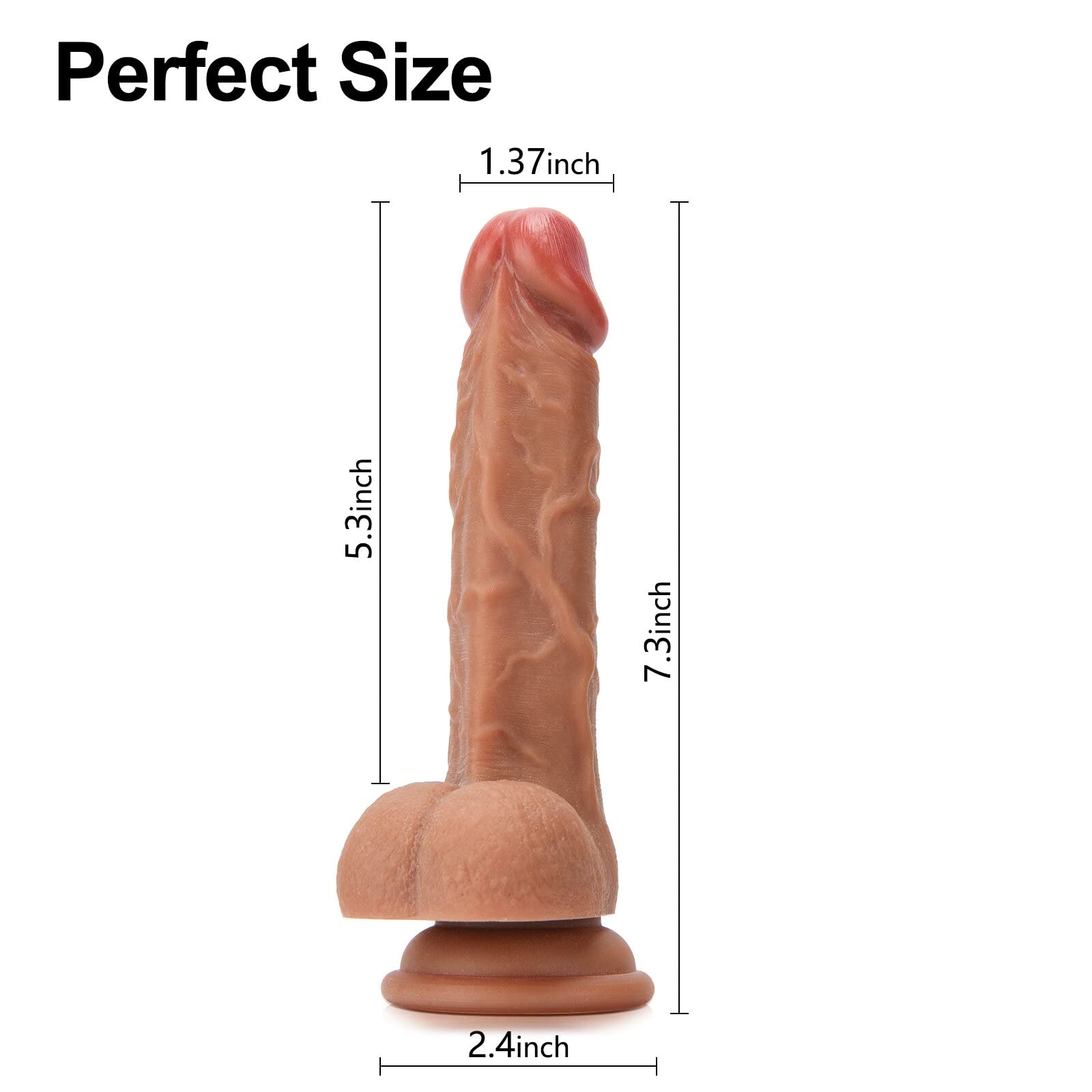 Sex Toy for Women 7.3 Inch Realistic Clear Dildo,Body-Safe Material Strong Suction Cup Ultra Soft Lifelike Anal Dildo for Womens/Gay,Adult Life Like Sex Anal Cute Toys & Games