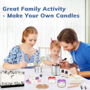 Complete Candle Making Kits for Adults Beginners,DIY Candle Making Supplies Include Soy Wax,Wax Melter,Scents,Dyes,Wicks,Wicks Sticker,Candle Tins & More-Full Candle Making Set - Arts & Crafts Kits