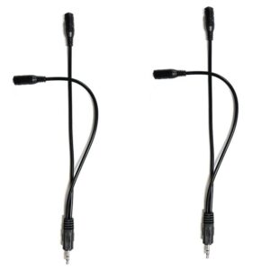 2-Pack Headphone Aux Splitter, 3.5mm 2 Female to 1 Male Audio Splitter Stereo Dual Headphone Adapter Compatible Headset Tablet Smartphone MP3 Player & More