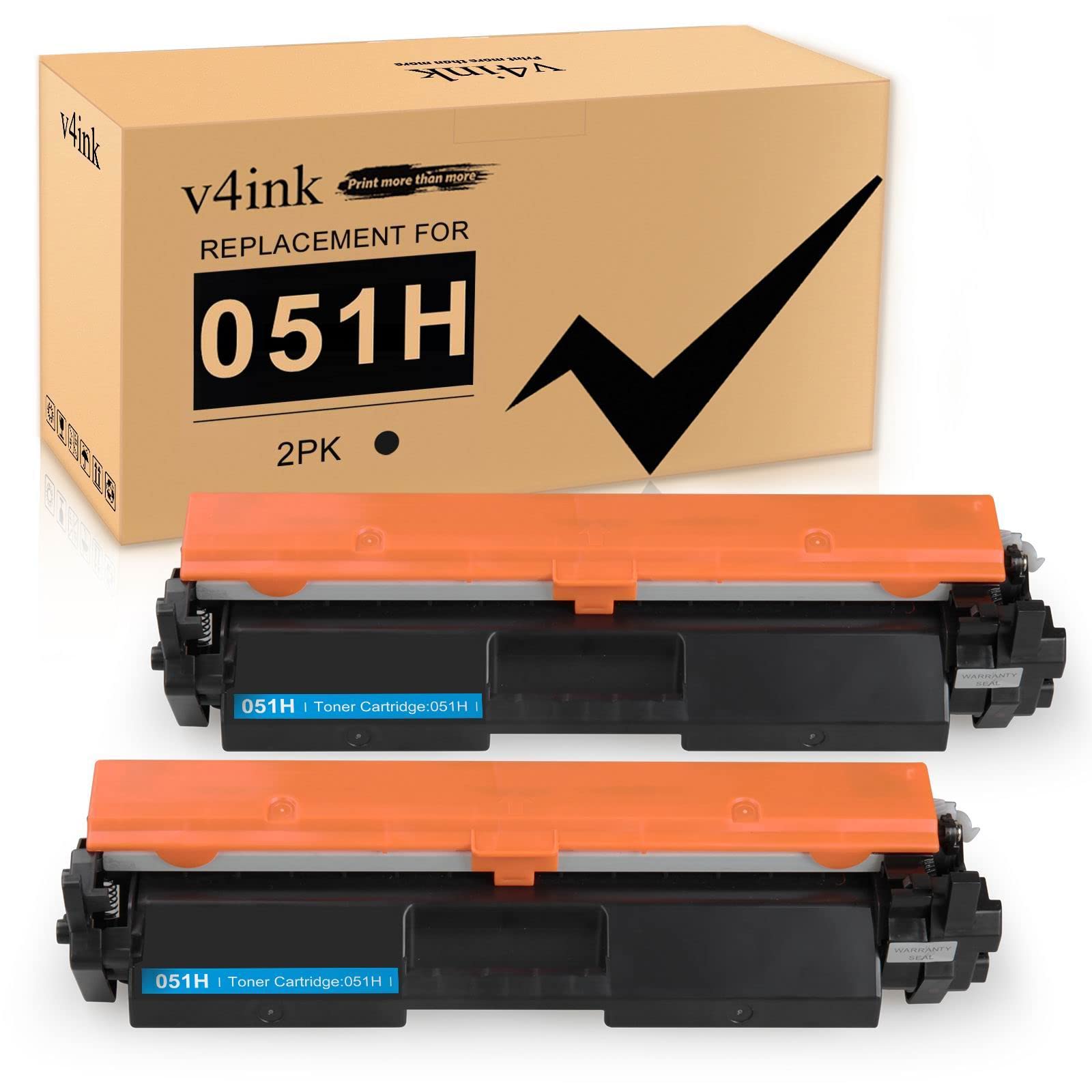 v4ink 051H Compatible Toner Cartridge Replacement for Canon 051H 2169C001 (High-Yield, 2-Pack) Work with imageClass LBP160 LBP161dn LBP162dw MF260 MF264dw MF267dw MF269dw Printer