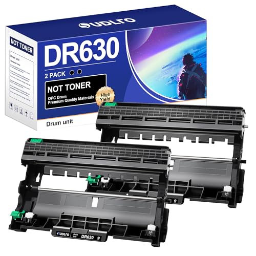 DR630 Drum Replacement (Not Toner) - Replacement for Brother DR-630 Drum Unit for Brother HL-L2300D HL-L2340DW HL-L2360DW HL-L2380DW DCP-L2540DW DCP-L2540DW MFC-L2705DW MFC-L2707DW Printer (2 Black)