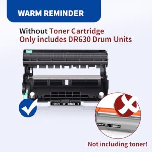 DR630 Drum Replacement (Not Toner) - Replacement for Brother DR-630 Drum Unit for Brother HL-L2300D HL-L2340DW HL-L2360DW HL-L2380DW DCP-L2540DW DCP-L2540DW MFC-L2705DW MFC-L2707DW Printer (2 Black)