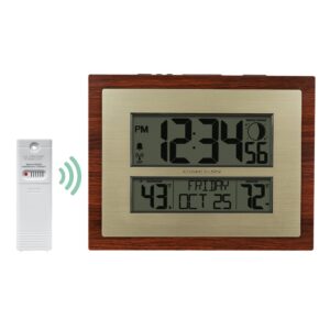 La Crosse Technology 513-23137-INT Atomic Digital Clock with Moon Phase & Calendar