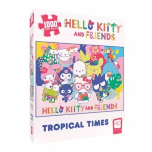 Hello Kitty and Friends Tropical Times 1,000 Piece Jigsaw Puzzle | Collectible Puzzle Artwork Featuring Hello Kitty, Cinnamoroll, Keroppi | Officially-Licensed Hello Kitty Puzzle & Merchandise