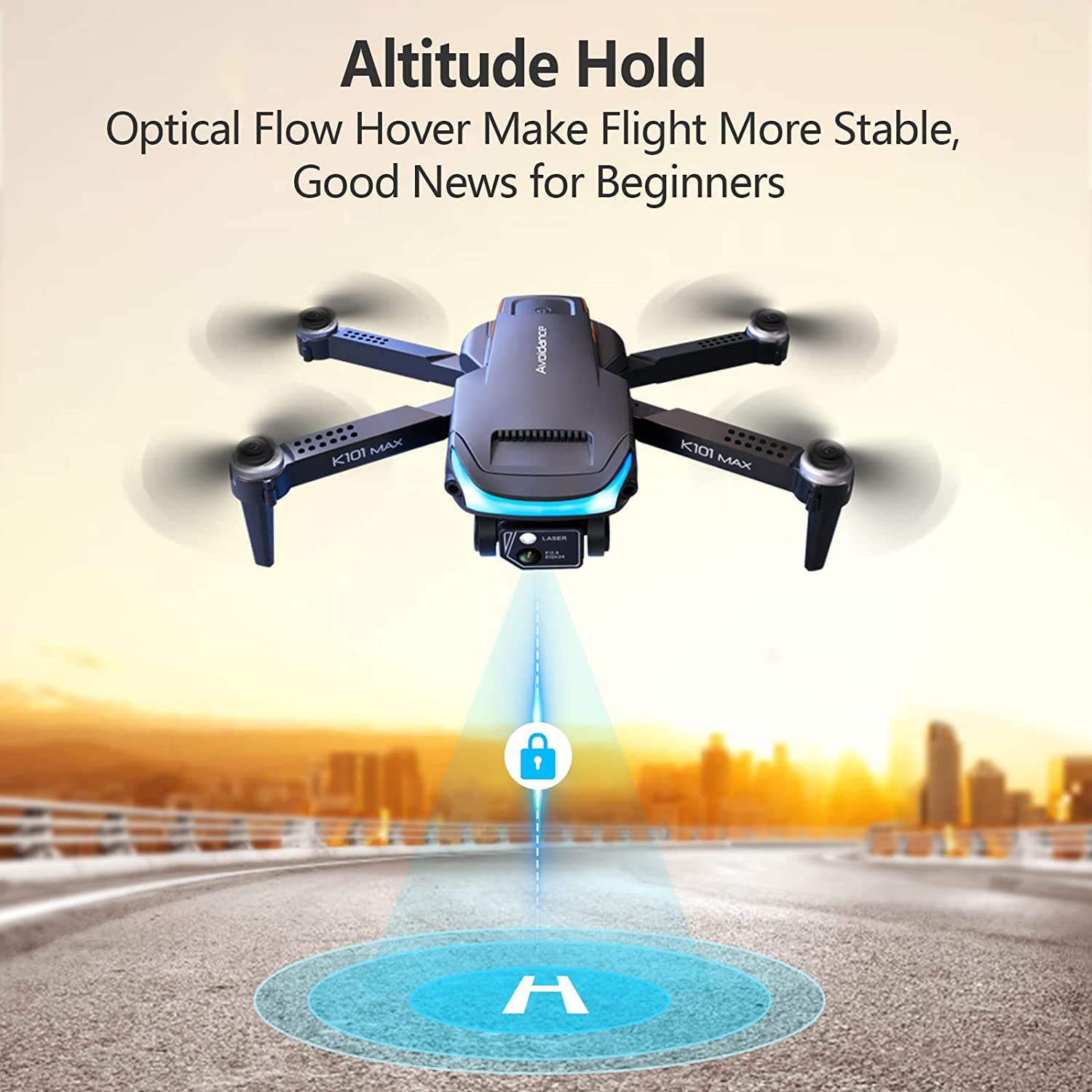 Mini Drone for Adults Beginners with 1080P HD FPV Camera, RC Quadcopter Camera Drone with Altitude Hold, One Key Landing, Obstacle Avoidance, Speed Adjustment, Headless Mode, 3D Flips, 2 Batteries