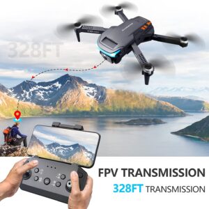 Mini Drone for Adults Beginners with 1080P HD FPV Camera, RC Quadcopter Camera Drone with Altitude Hold, One Key Landing, Obstacle Avoidance, Speed Adjustment, Headless Mode, 3D Flips, 2 Batteries