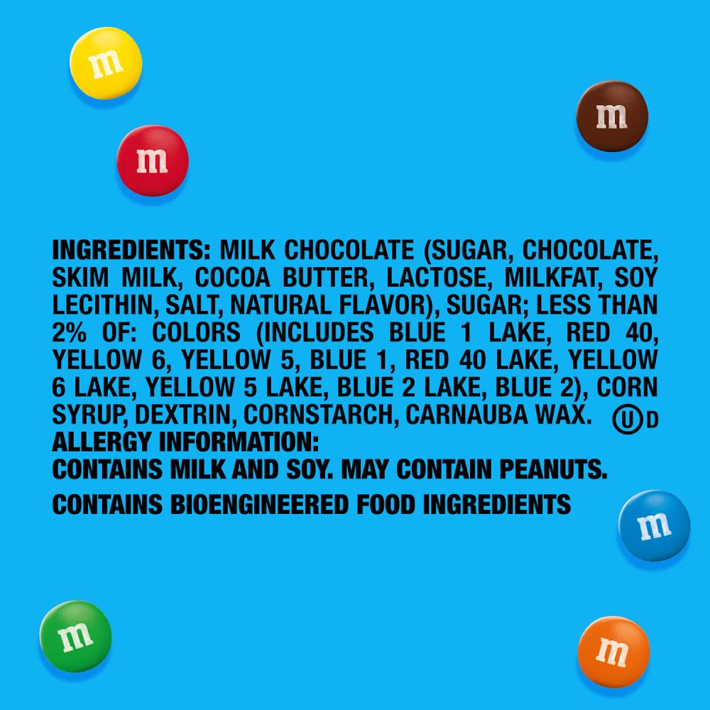 M&M'S Minis Milk Chocolate Candy, Family Size, 16.9 oz Resealable Bulk Candy Bag