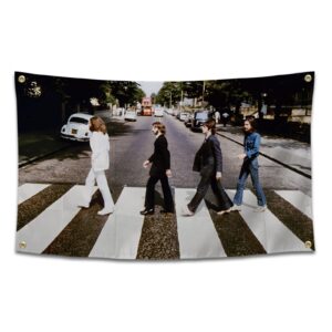 musical artist flag beatles album cover funny poster durable man cave wall flag with brass grommets 3x5 feet flag for college dorm room decor,outdoor,bedroom, parties gifts, travel,events,festivals..