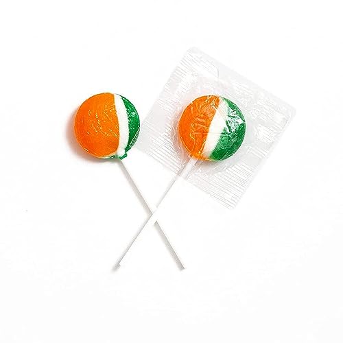 Lollipop Suckers - 3 Pounds - Classic Flat Lollipops Individually Wrapped - Tiger Pops - Candy Lollipops for Kids, Doctors Office - Split Flavor Suckers