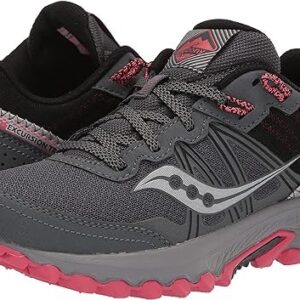 Saucony Women's Excursion TR14 Running Shoe, Charcoal/Coral, 8.5 W US