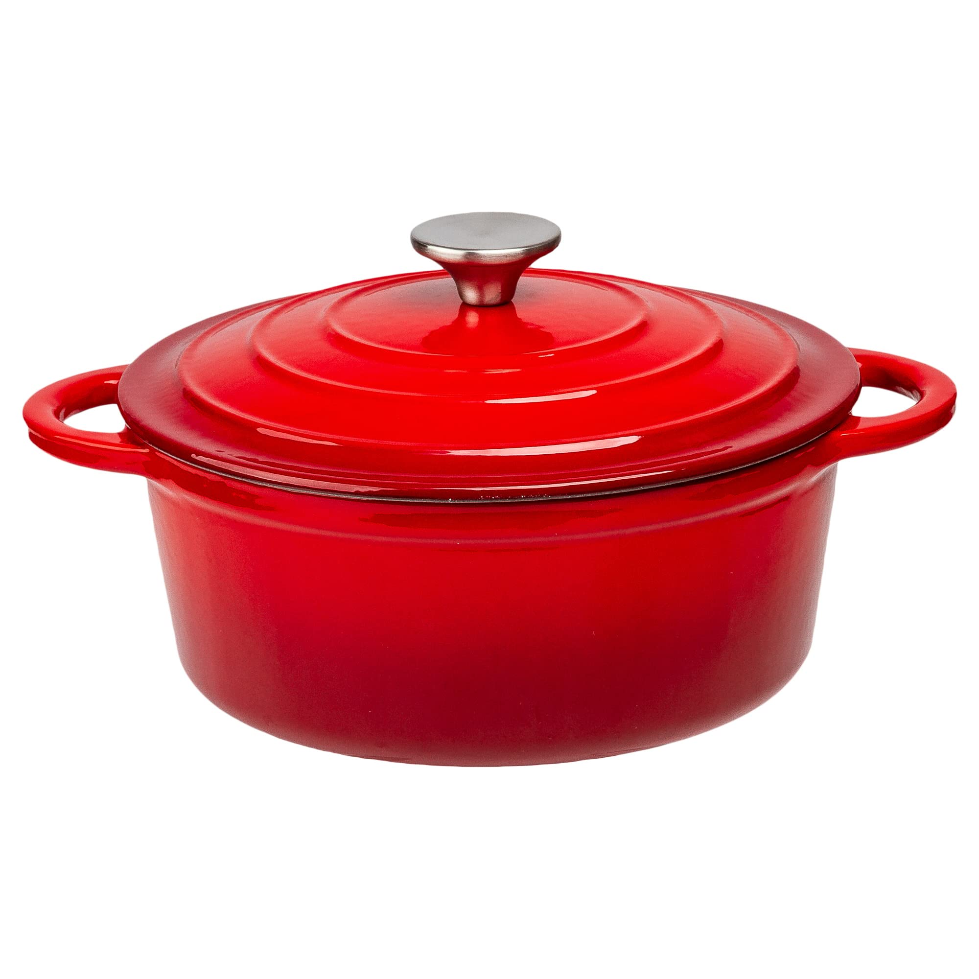 Lexi Home Enameled 3 Qt. Cast Iron Dutch Oven - Red