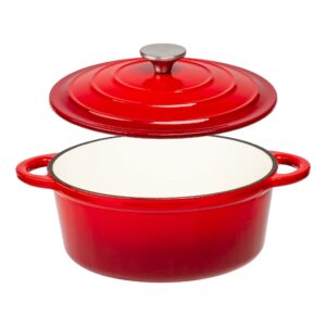 Lexi Home Enameled 3 Qt. Cast Iron Dutch Oven - Red