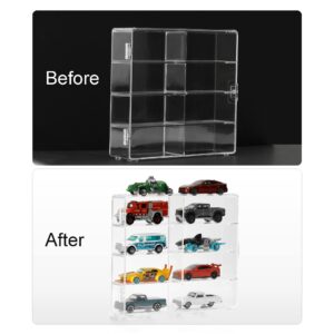 KISLANE Acrylic Display Case Compatible with Toy Cars, Matchbox Cars, 32 Slots Display Case for Toy Cars, Matchbox Cars(Extra Large-32 Slots)