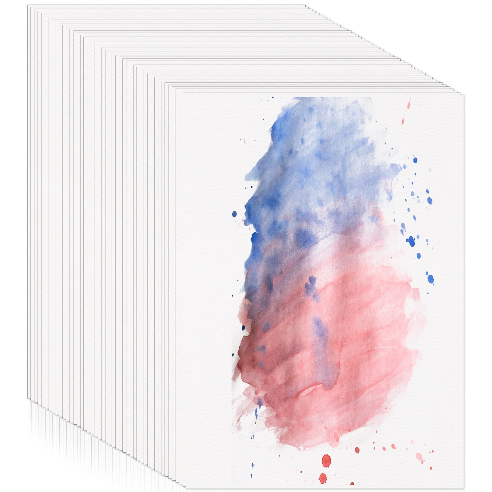 120 Sheets Watercolor Paper Bulk, 140 lb/300 GSM Cold Press Paper White Water Color Paper for Kids Child Students Adults Artists Drawing Valentine Gift Cards(5 x 7 Inch)