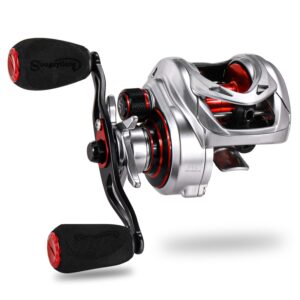 sougayilang baitcasting reel – lightweight graphite frame – 9 + 1 anti-reverse ball bearings, 8.0:1 high-speed gear ratio fishing reel-right handle