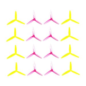 16pcs More Responsive Pitch Better Balance HQProp Ethix P3.5 Rad Berry Freestyle FPV Props Poly Carbonate 5.1 Inch RC Racing Drone Quad Tri-Blade Smooth Durable Propellers 5mm Shaft Hole