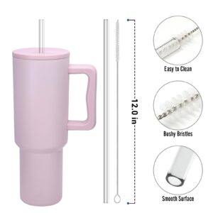 MLKSI Silicone Straw Replacement for Stanley Cup, 8 Pack Reusable Long Rubber Straw for Stanley Cup & Simple Modern Tumbler with Handle, Cup Straw for Stanley Quencher Cup Accessories