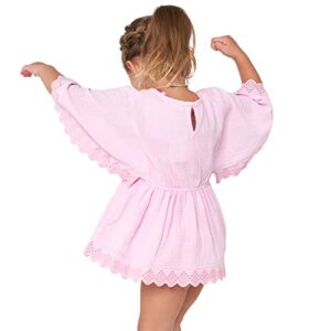 Gerber Baby Girl's Toddler Kaftan Swim Cover Up, Light Pink, 3-6 Months