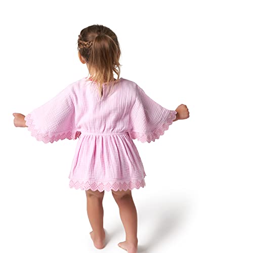 Gerber Baby Girl's Toddler Kaftan Swim Cover Up, Light Pink, 3-6 Months