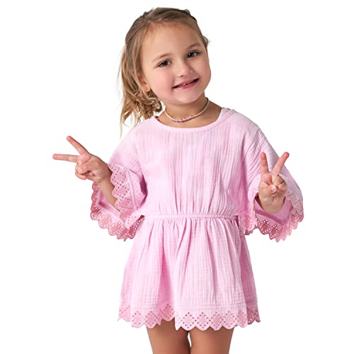 Gerber Baby Girl's Toddler Kaftan Swim Cover Up, Light Pink, 3-6 Months