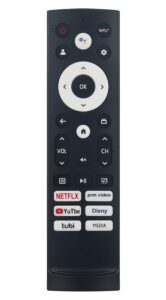 replace voice remote control works for hisense qled series quantum 4k uled mini-led google smart tv 43a6h 43a65h 43a68h 55u6h 65u6h 75u6h 55u7g 65u7g 50a6h 50a65h 50a68h 55a6h 65a68h 75a6h 75a65h