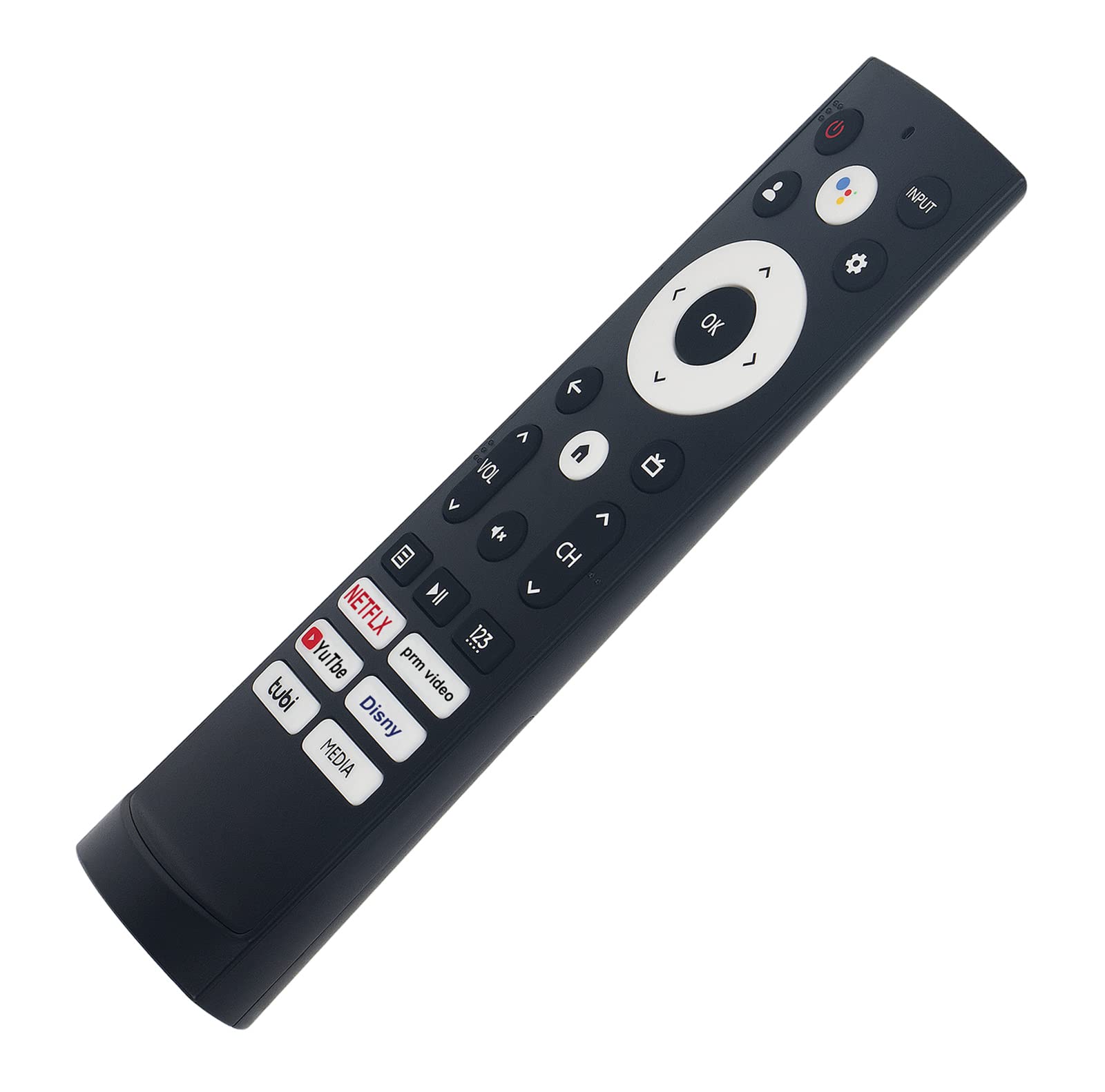 Replace Voice Remote Control Works for Hisense QLED Series Quantum 4K ULED Mini-LED Google Smart TV 43A6H 43A65H 43A68H 55U6H 65U6H 75U6H 55U7G 65U7G 50A6H 50A65H 50A68H 55A6H 65A68H 75A6H 75A65H