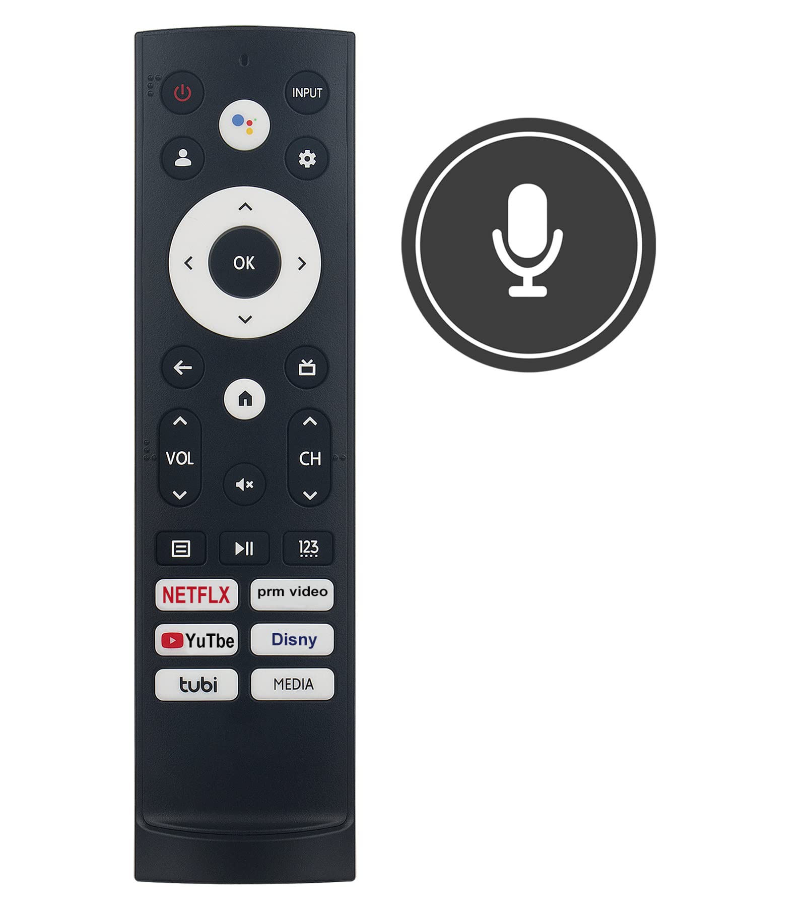 ERF3N90H Replace Voice Remote Control fit for Hisense QLED Series Smart TV (2022 Model) 50U6H 55U6H 65U6H 75U6H 55U7G 65U7G 75U7G 55U8H 65U8H 75U8H 43A6H 43A65H 43A68H 50A6H 50A65H 50A68H 55A6H 55A65H