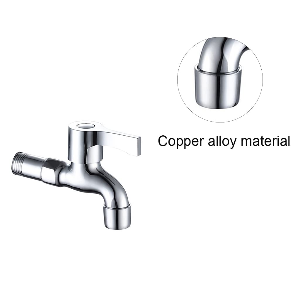 Cold Water Faucet G1/2 Interface Wall Mounted Faucet Mop Pool Faucet Water Faucet Copper Core Single Handle Tap Splash Proof Faucet for Family Hotels and Gardens