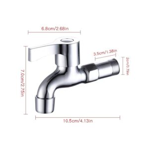 Cold Water Faucet G1/2 Interface Wall Mounted Faucet Mop Pool Faucet Water Faucet Copper Core Single Handle Tap Splash Proof Faucet for Family Hotels and Gardens