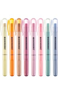 diversebee 8-pack gel highlighters for bible study, vintage colors, no bleed