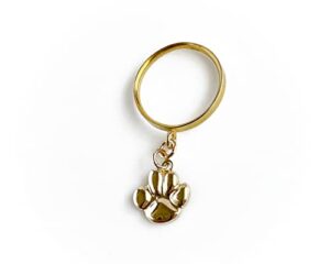 14k gold-filled puppy paw charm ring, 14k gold-filled ring, smooth textured thin band, animal pet lovers gift, jewelry inspirations