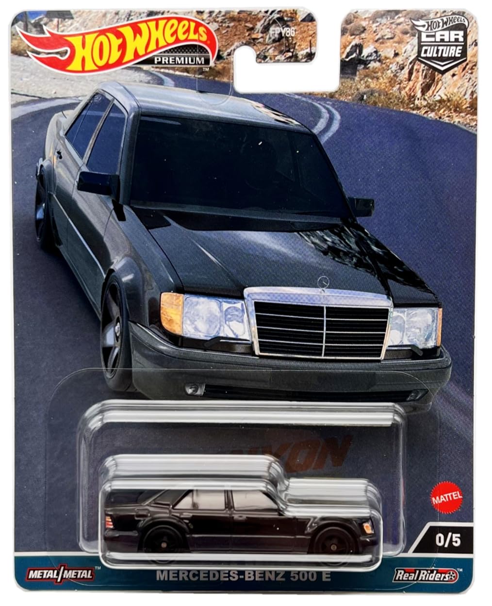 Hot Wheels 2023 Car Culture Canyon Warriors Mercedes Benz 500 E Chase 0/5 Diecast Vehicle