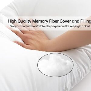 BedTreat Full Body Pillow Insert for Adults - Soft & Fluffy Body Pillow for Side Sleepers - Long & Breathable Body Pillow Insert(20 X 54,White)