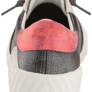 Blowfish Malibu Women's Wave-B Sneaker, Gunmetal Tumble/DkGreyMicFib/RedRefle, 10M