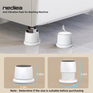 nediea Anti Vibration Pads For Washing Machine, Washer And Dryer Feet Pads,Adjustable Anti-Vibration Pads For Washing Machine,Vibration Isolation Pads, 4pcs