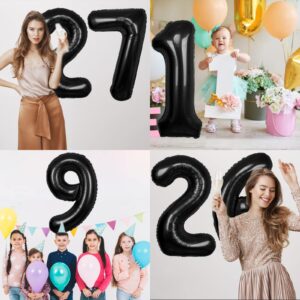 40 Inch Number 30 Balloon black Jumbo Giant Big Large Number 30 Foil Mylar black Balloons 30th Birthday Party Anniversary Decorations Supplies for Boys Girl Balloon Event Ocean Mermaid Theme Party