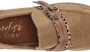 Blowfish Malibu Women's Lahtay Lug Heel Loafer, AlmondOiledVegan/CrmCoffDyec, 7.5M