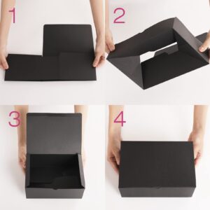 JINMING 10 Gift Boxes 9.5x6.5x4 Inches Gift Boxes with Lids, Matte Black Gift Boxes Bulks for Father's Day, Wedding, Party, Birthday, Groomsman Proposal Boxes for Light Gifts