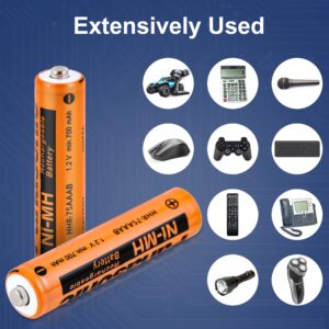 INF·AAA·L 8PCS HHR-75AAA Ni-MH Rechargeable Battery for Panasonic AAA Cordless Phones Batteries, 700mAh