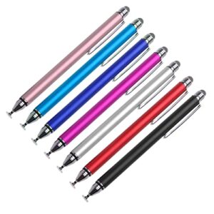 BoxWave Stylus Pen Compatible with Xerox Altalink B8145 - DualTip Capacitive Stylus, Fiber Tip Disc Tip Capacitive Stylus Pen for Xerox Altalink B8145 - Metallic Silver