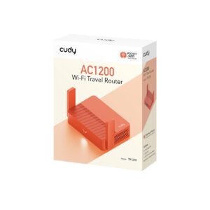 Cudy AC1200 Pocket-Sized Wi-Fi Travel Router, Extender/Repeater for Hotel&Public Network, WISP, VPN Client and Server, USB,TR1200