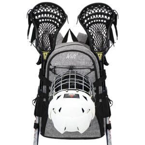 wolt | lacrosse bag-lacrosse backpack with two sticks holder-large field hockey bag holds all lacrosse gears