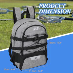 WOLT | Lacrosse Bag-Lacrosse Backpack with Two Sticks Holder-Large Field Hockey Bag Holds All Lacrosse Gears