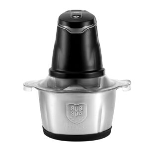 Nikou Electric Food Processor, 2L Meat Grinder Vegetables Chopper Household Kitchen Garlic Mincer US Plug