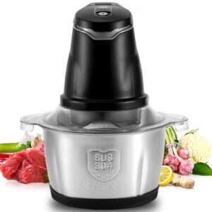 nikou electric food processor, 2l meat grinder vegetables chopper household kitchen garlic mincer us plug