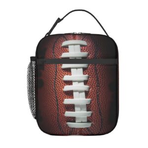 football lunch bag for women men, insulated reusable lunch box for work office school picnic - portable lunch tote bag cooler bag