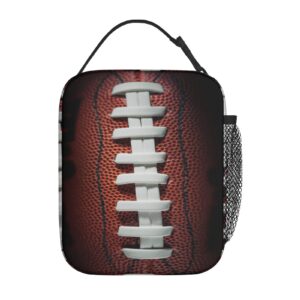 Football Lunch Bag for Women Men, Insulated Reusable Lunch Box for Work Office School Picnic - Portable Lunch Tote Bag Cooler Bag