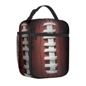 Football Lunch Bag for Women Men, Insulated Reusable Lunch Box for Work Office School Picnic - Portable Lunch Tote Bag Cooler Bag